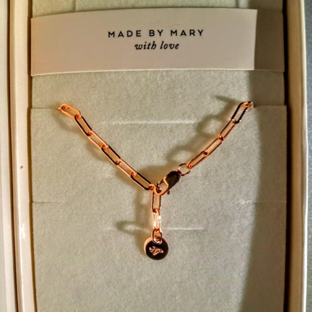 MADEBYMARY • Jude Rose-Gold filled Chain Bracelet w/ Small Airplane Pendant ✈️